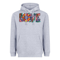 Heather Grey love sunflower usa flag leopard Heavyweight Hoodie - Artiststas