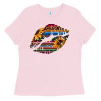 Bubblegum Pink Aztec Sunflower Lips Ladies Tee - Bettercallsaul
