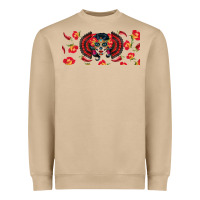 Sugar Skull Rose Libbey Glass Heavyweight Sweatshirt | Teevron