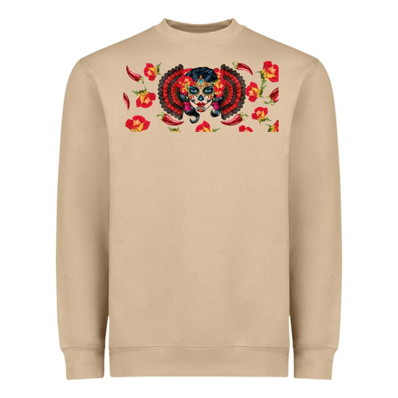 Sugar Skull Rose Libbey Glass Heavyweight Sweatshirt by BundleAndBundleShop | Teevron