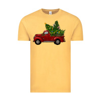 Vintage Mustard Christmas Trees With Truck Vintage Tee - RanaPortraitStore