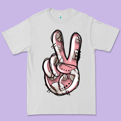 Baseball Peace Sign Premium Tee Designed By Jasminsmagicworld