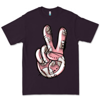 Plum baseball peace sign Premium Tee - Jasminsmagicworld