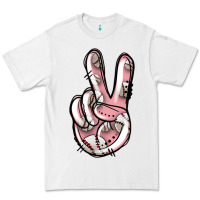 White baseball peace sign Premium Tee - Jasminsmagicworld