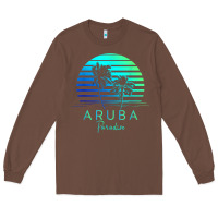Chestnut Vintage Aruba Beach Tropical Vibes Vacation Souvenir Gift Long Sleeve Tee - minhPixels