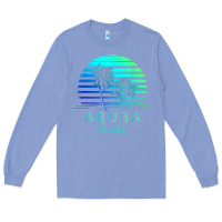 Colony Blue Vintage Aruba Beach Tropical Vibes Vacation Souvenir Gift Long Sleeve Tee - minhPixels