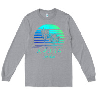 Heather Grey Vintage Aruba Beach Tropical Vibes Vacation Souvenir Gift Long Sleeve Tee - minhPixels