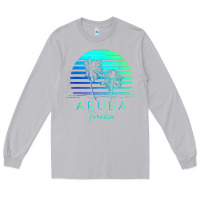 Moon Dust Vintage Aruba Beach Tropical Vibes Vacation Souvenir Gift Long Sleeve Tee - minhPixels