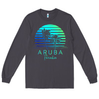 Smoke Vintage Aruba Beach Tropical Vibes Vacation Souvenir Gift Long Sleeve Tee - minhPixels