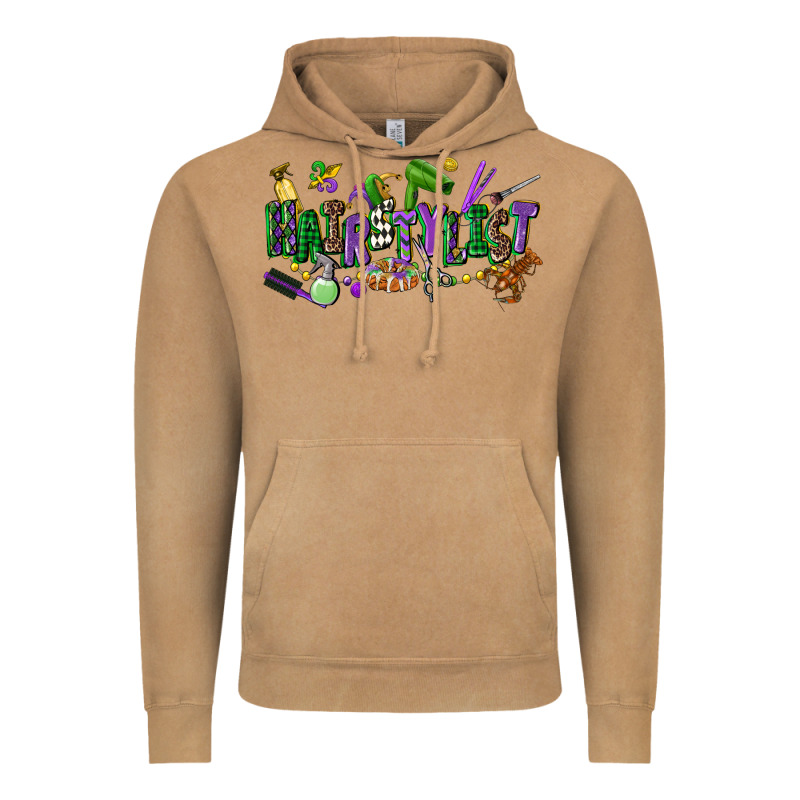 Hairstylist Mardi Gras Vintage Hoodie by CowGirlArtShop | Teevron