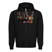 Black little miss christmas Zipper Hoodie - CowhideDigitalArt