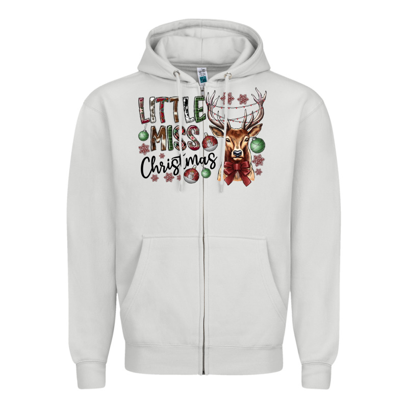 Little Miss Christmas Zipper Hoodie by CowhideDigitalArt | Teevron