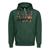 Sports Green little miss christmas Zipper Hoodie - CowhideDigitalArt