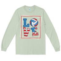 Matcha love usa flag volleyball gifts for volleyball fans teen t shirt Long Sleeve Tee - minhPixels
