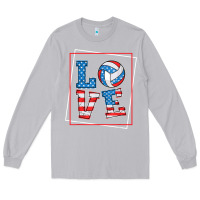 Moon Dust love usa flag volleyball gifts for volleyball fans teen t shirt Long Sleeve Tee - minhPixels