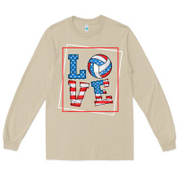 Mushroom love usa flag volleyball gifts for volleyball fans teen t shirt Long Sleeve Tee - minhPixels