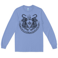 Colony Blue sak yant thai tattoo twin tiger muay magical thailand gifts t shirt Long Sleeve Tee - minhPixels