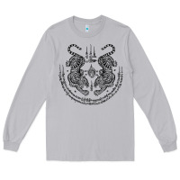 Moon Dust sak yant thai tattoo twin tiger muay magical thailand gifts t shirt Long Sleeve Tee - minhPixels