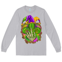 Moon Dust Mardi Gras with skeleton hand Long Sleeve Tee - HowdyJamesFarm
