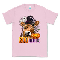 Bubblegum Pink Boo Heifer Cow with Halloween Classic Tee - texasbilliewilder