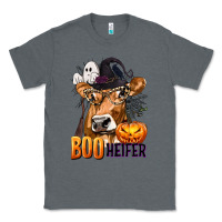 Charcoal Heather Boo Heifer Cow with Halloween Classic Tee - texasbilliewilder