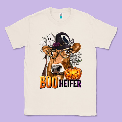 Boo Heifer Cow With Halloween Classic Tee Designed By Texasbilliewilder