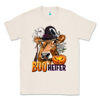 Natural Boo Heifer Cow with Halloween Classic Tee - texasbilliewilder