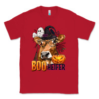 Red Boo Heifer Cow with Halloween Classic Tee - texasbilliewilder