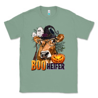 Sage Boo Heifer Cow with Halloween Classic Tee - texasbilliewilder
