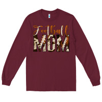 Burgundy football mom Long Sleeve Tee - Jasminsmagicworld