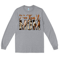 Heather Grey football mom Long Sleeve Tee - Jasminsmagicworld