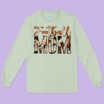 Football Mom Long Sleeve Tee Designed By Jasminsmagicworld
