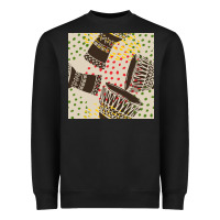 Black african drum seamless pattern Heavyweight Sweatshirt - BundleAndBundleShop