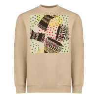 Mushroom african drum seamless pattern Heavyweight Sweatshirt - BundleAndBundleShop
