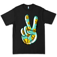 Black softball peace sign Premium Tee - Jasminsmagicworld