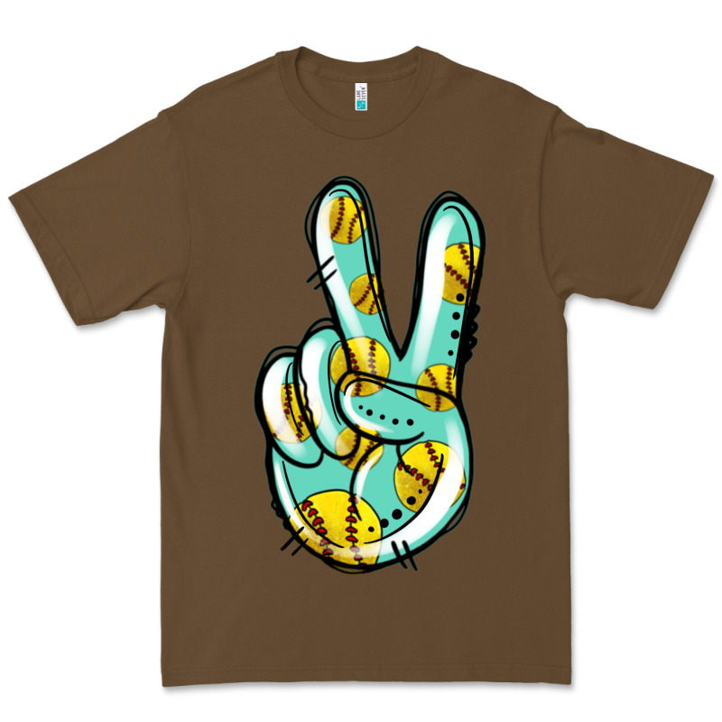 Softball Peace Sign Premium Tee by Jasminsmagicworld | Teevron