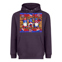 Plum american flag gnomes star leopard glitter tumbler Heavyweight Hoodie - Artiststas