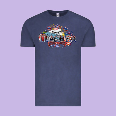 American Teacher 4th Of July Vintage Tee Designed By Howdyjamesfarm