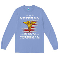 Colony Blue Veteran Navy Corpsman Patriotic 4th of July Gifts Long Sleeve Tee - minhPixels