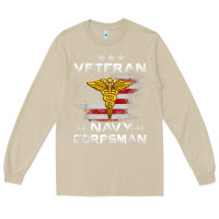 Mushroom Veteran Navy Corpsman Patriotic 4th of July Gifts Long Sleeve Tee - minhPixels