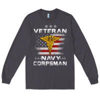 Smoke Veteran Navy Corpsman Patriotic 4th of July Gifts Long Sleeve Tee - minhPixels