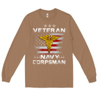 Toasted Coconut Veteran Navy Corpsman Patriotic 4th of July Gifts Long Sleeve Tee - minhPixels