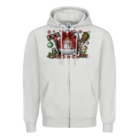 Dove Grey joy Zipper Hoodie - CowhideDigitalArt