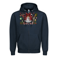 Navy joy Zipper Hoodie - CowhideDigitalArt