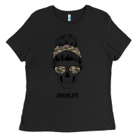 Black Feminine Camouflage Patterned Mom Skull Ladies Tee - Bettercallsaul