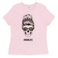 Bubblegum Pink Feminine Camouflage Patterned Mom Skull Ladies Tee - Bettercallsaul