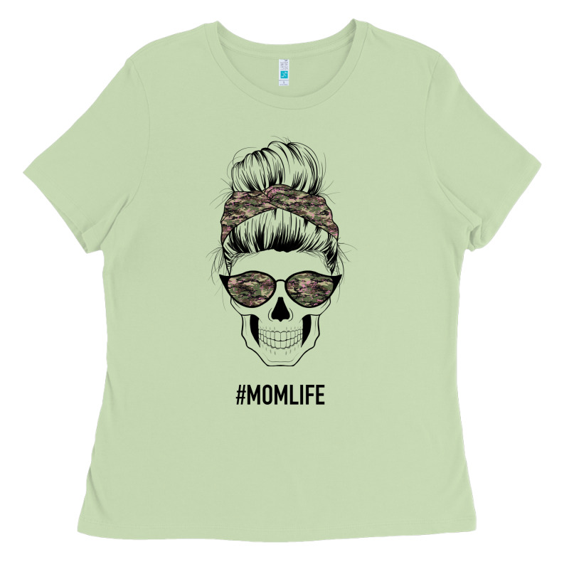 Feminine Camouflage Patterned Mom Skull Ladies Tee by Bettercallsaul | Teevron