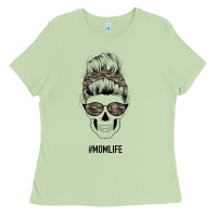 Matcha Feminine Camouflage Patterned Mom Skull Ladies Tee - Bettercallsaul