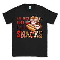 Black i'm just here for the snacks baseball Classic Tee - Jasminsmagicworld