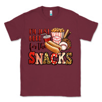 Burgundy i'm just here for the snacks baseball Classic Tee - Jasminsmagicworld